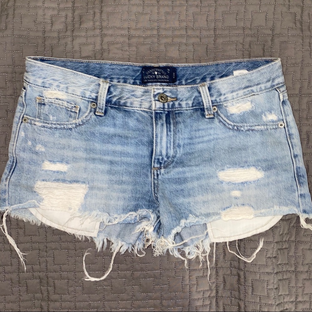 Light wash shorts